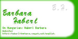 barbara haberl business card